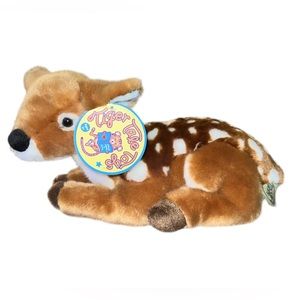 VIAHART Tiger Tale Debbie Baby Fawn Deer Realistic Plush 11”